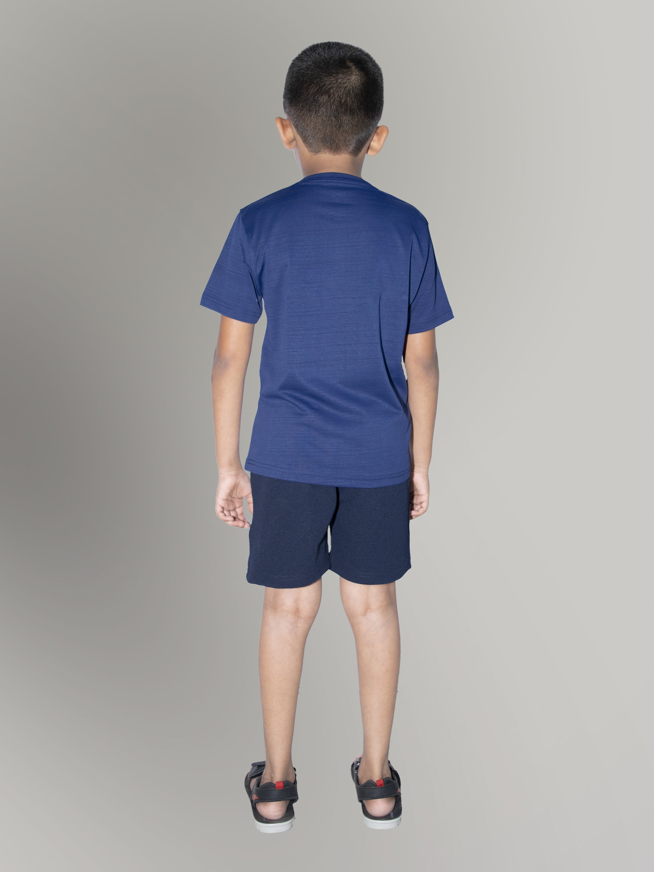 Jilz Boys Dry Fit T-Shirt and Shorts Combo - Navy