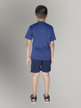 Jilz Boys Dry Fit T-Shirt and Shorts Combo - Navy