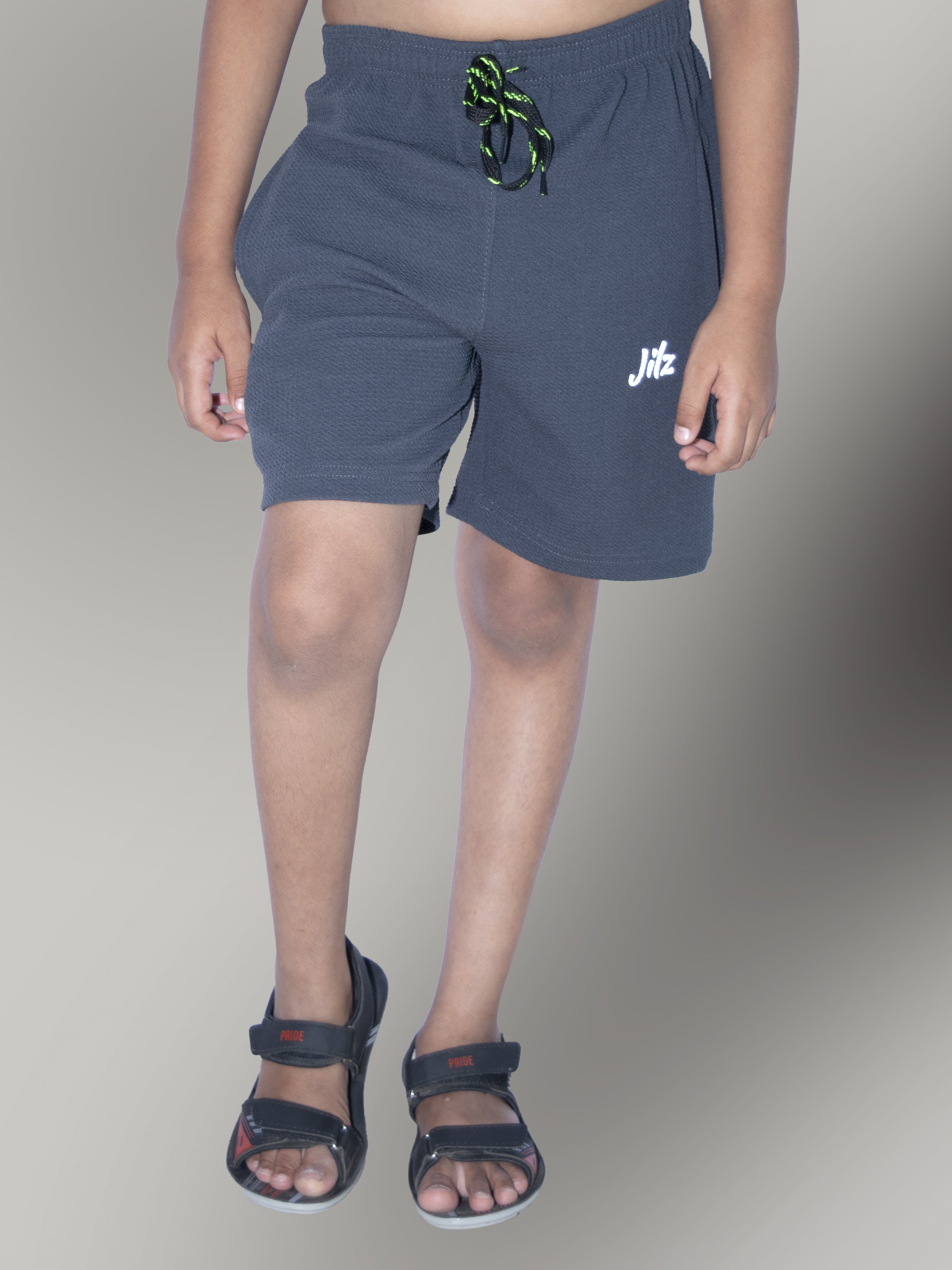 Jilz Boys Dry Fit Shorts - Grey, Navy