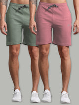 Jilz Men's  Shorts - Can Can & Pista Green