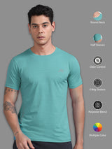 Jilz Men's Dry Fit T-Shirt (Pack of 2) - Grey, Light Blue