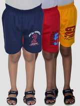 Jilz Boys Cotton Shorts (Pack of 3)