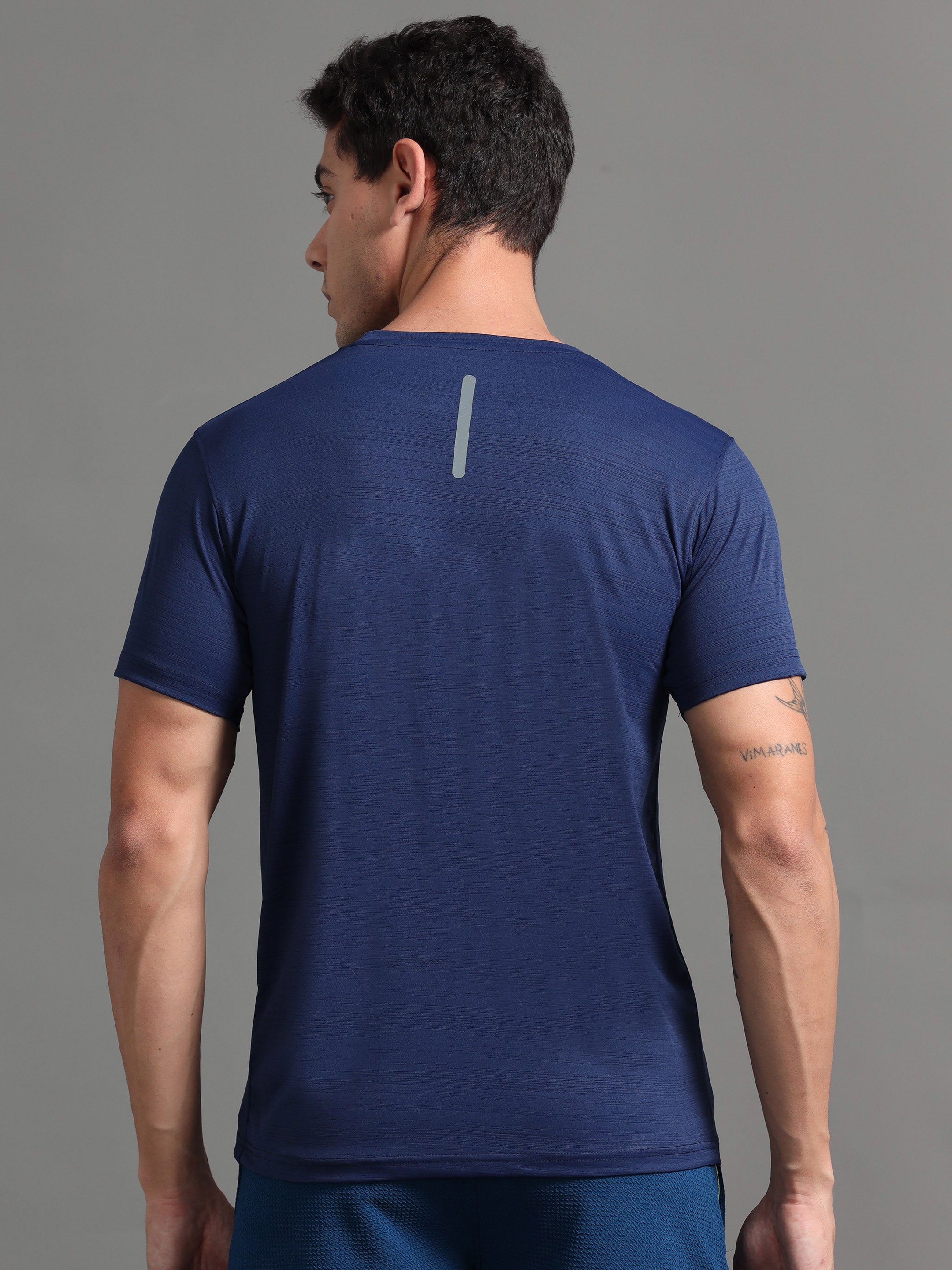 Jilz Men's Dry Fit T-Shirt -Navy