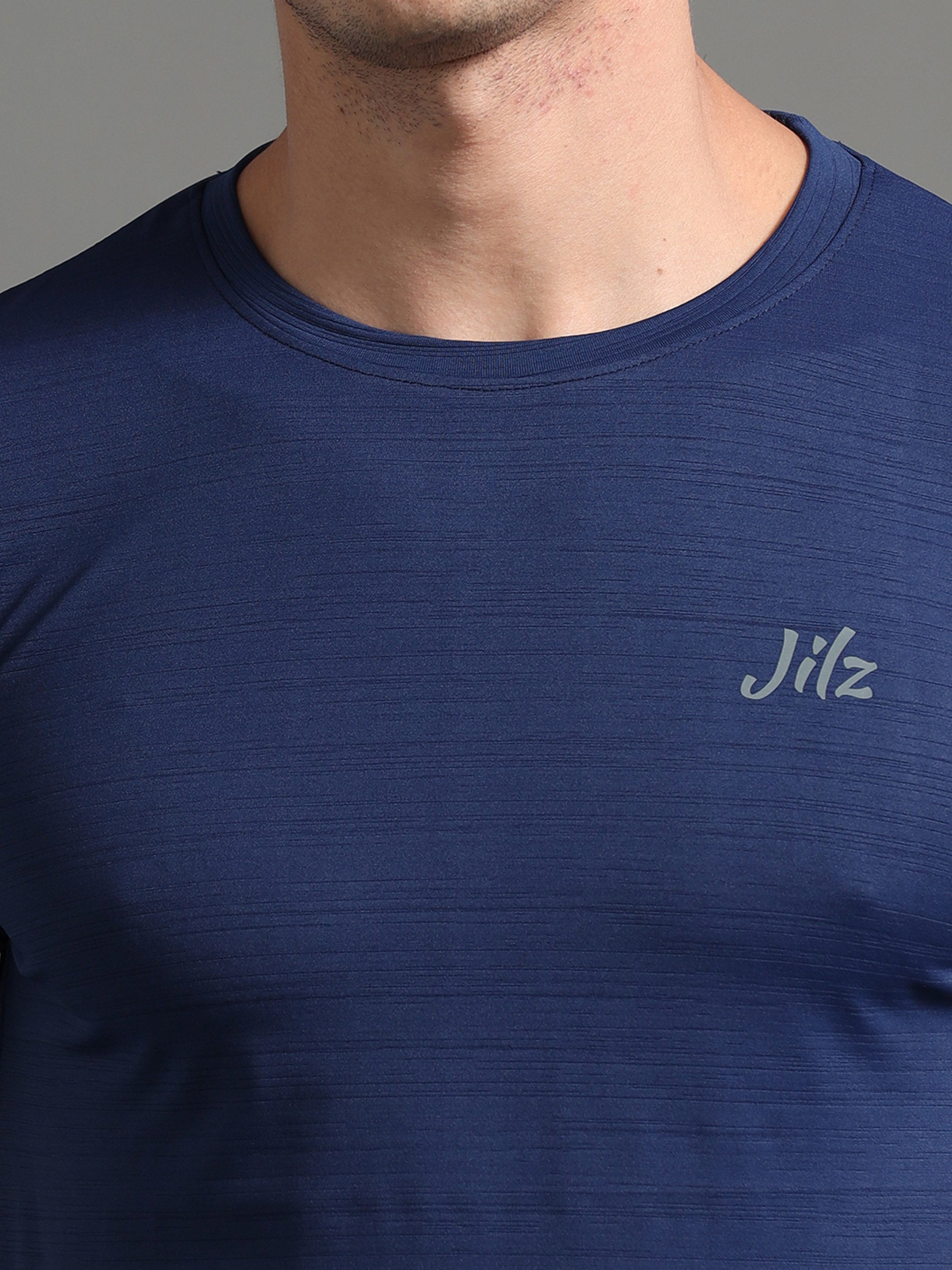 Jilz Men's Dry Fit T-Shirt -Navy