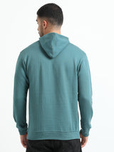 Jilz Men's Cotton Hooded Sweatshirt - Green