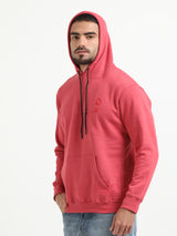 Jilz Men's Cotton Hooded Sweatshirt - Tea Rose