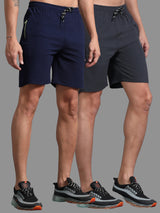 Jilz Men's  Shorts - Grey & Navy