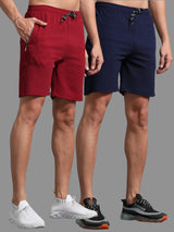 Jilz Men's  Shorts - Maroon & Navy