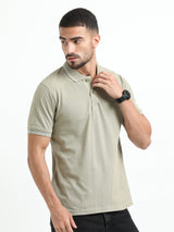 Jilz Men's Cotton Polo T-Shirt - Olive