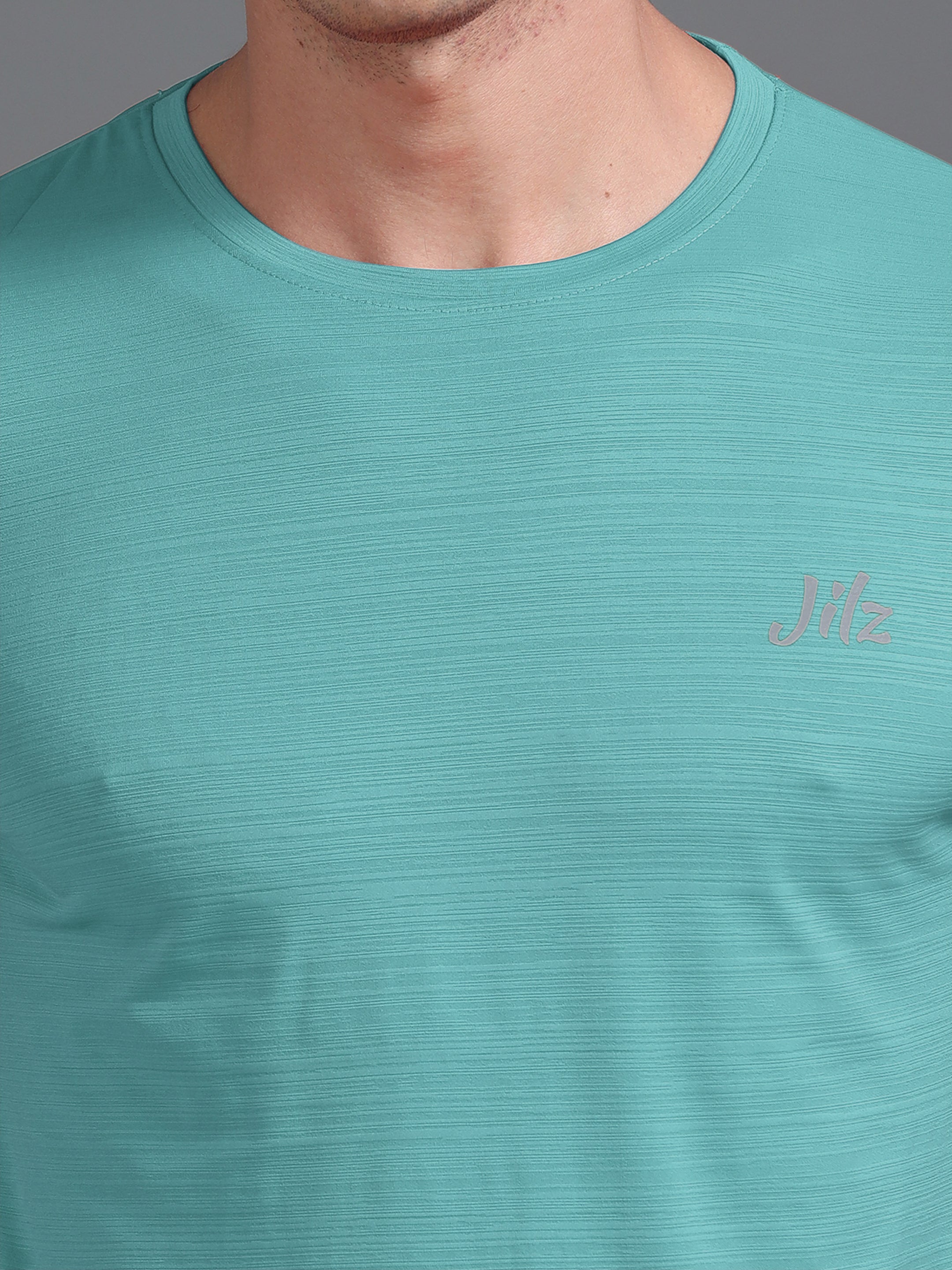 Jilz Men's Dry Fit T-Shirt - Light Blue