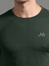 Jilz Men's Dry Fit T-Shirt - Bottle Green