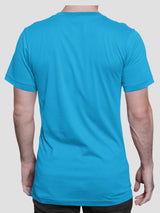 Jilz Mens Half Sleeve T-Shirt  (Aqua, Black)