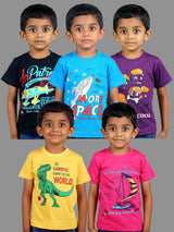 Boys Half Sleeve Cotton T-Shirt (Pack of 5)