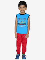 Jilz Boys Sleeveless T-Shirt and Track Pant Set