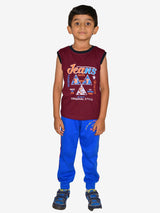 Jilz Boys Sleeveless T-Shirt and Track Pant Set