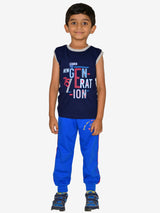 Jilz Boys Sleeveless T-Shirt and Track Pant Set