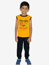 Jilz Boys Sleeveless T-Shirt and Track Pant Set