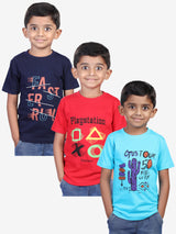 Jilz Boys Half Sleeve Cotton T-Shirt (Pack of 3)