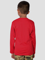 Jilz Boys Full Sleeve Cotton T-Shirt - Red