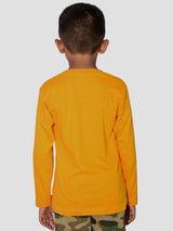 Jilz Boys Full Sleeve Cotton T-Shirt - Yellow