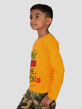 Jilz Boys Full Sleeve Cotton T-Shirt - Yellow