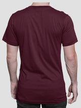 Jilz Mens Half Sleeve T-Shirt  (Maroon)