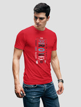 Jilz Mens Half Sleeve T-Shirt  (Red)