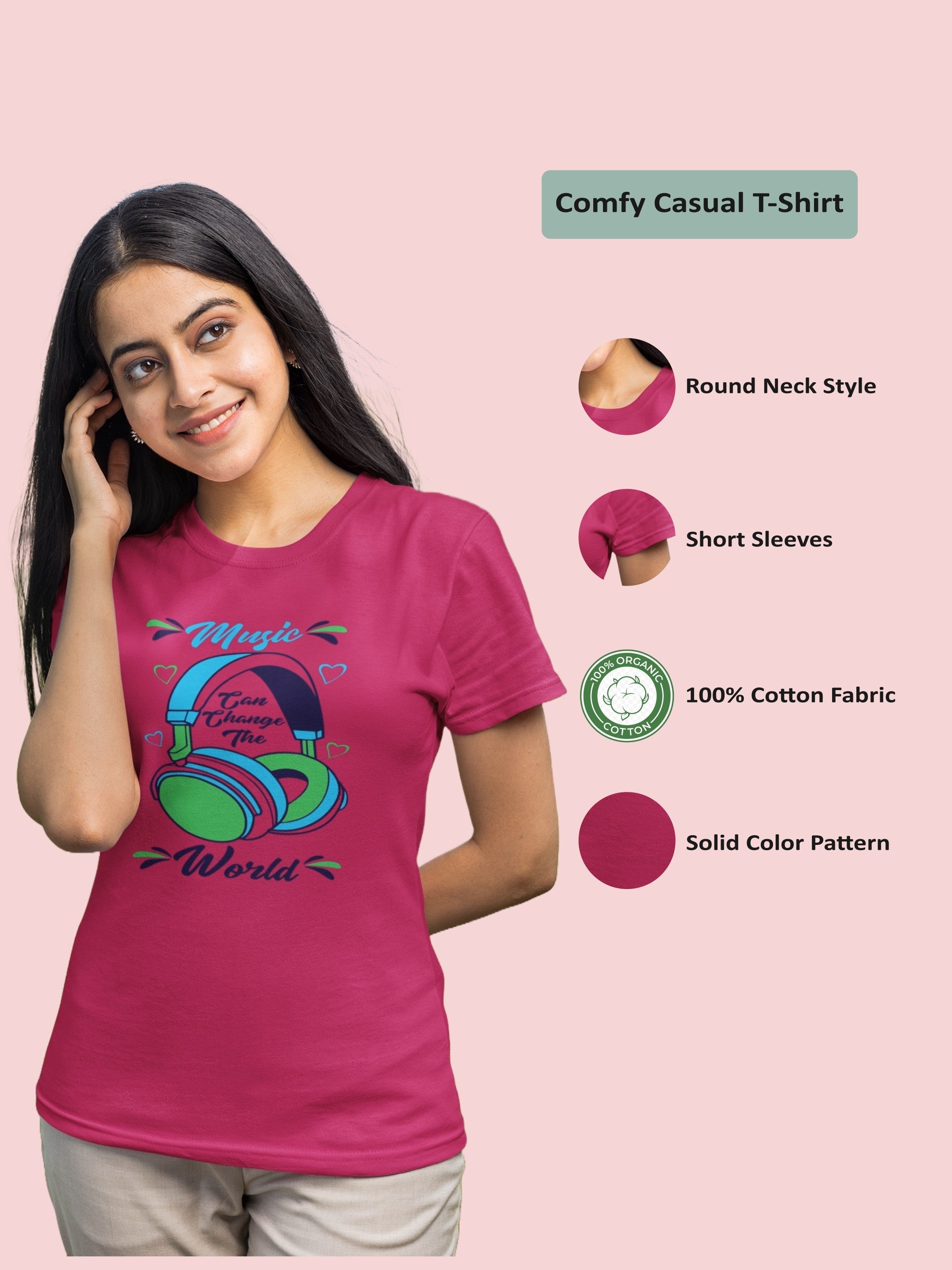 Jilz Womens Half Sleeve T-Shirt