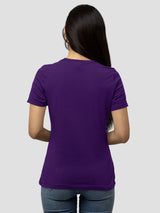 Jilz Womens Half Sleeve T-Shirt  (Purple)